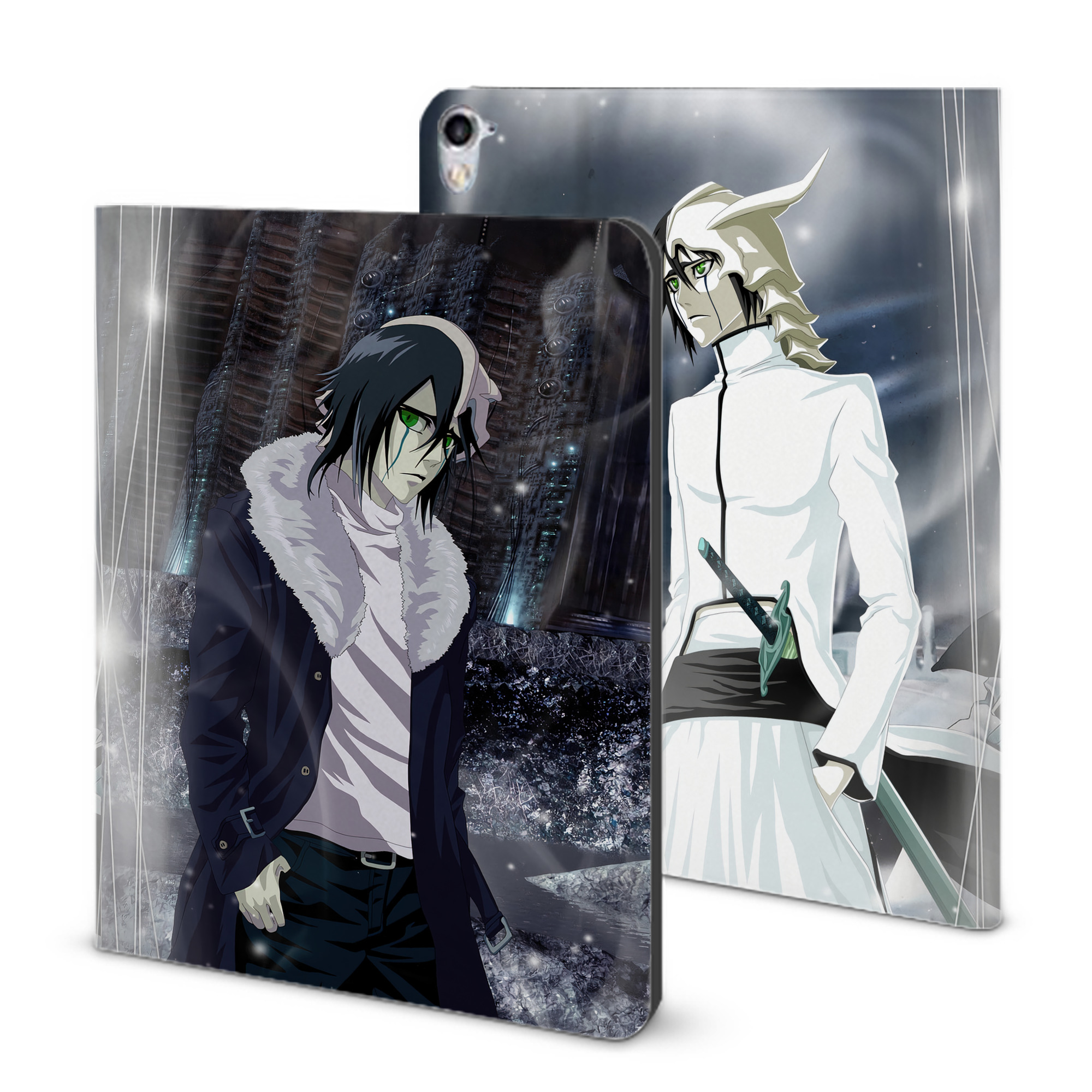 （画像用） ブリーチ BLEACH IPad ケース ブック型 PUレザー TPU 耐衝撃 軽量 薄型 ペン収納なし 全面保護 IPad 各モデル対応